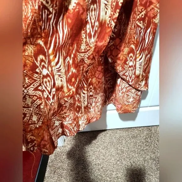 Versona Animal Aztec Faux Wrap Maxi Dress | Size Small - Picture 5 of 9